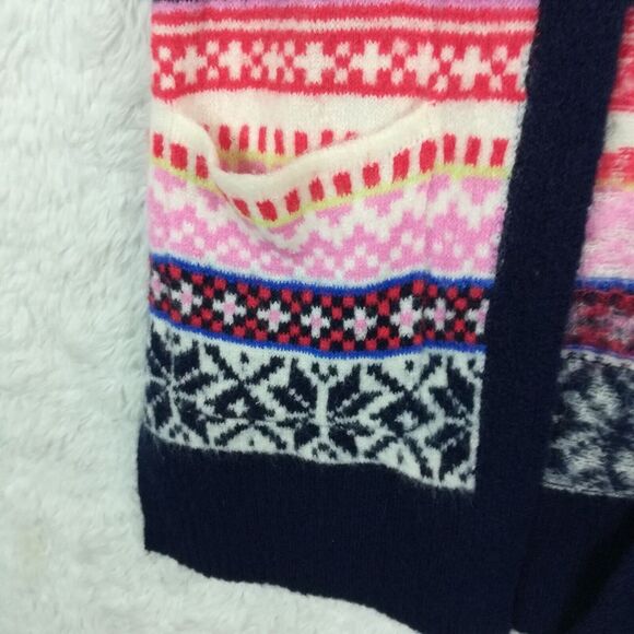 Old Navy Womens Sweater Cardigan Fair Isle Long Spongy Longlin Bright Stripe S - Picture 11 of 11